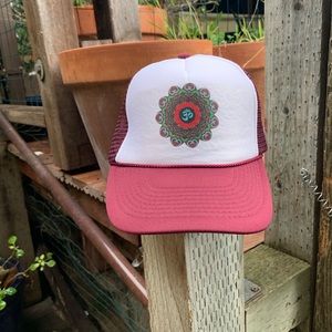 Burgundy trucker hat